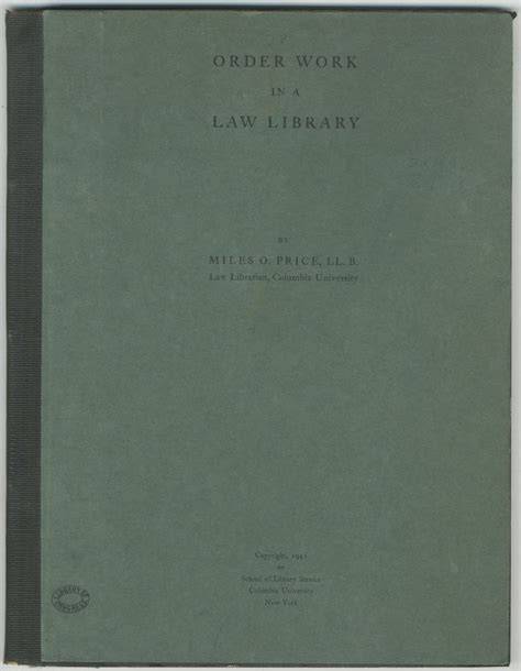 Order work in a law library