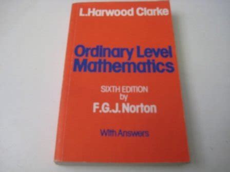 Ordinary Level Mathematics: w. ans