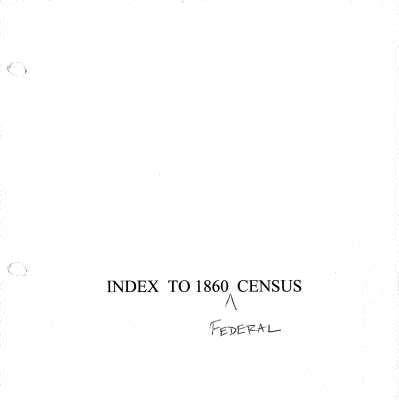 Oregon Census Index 1860