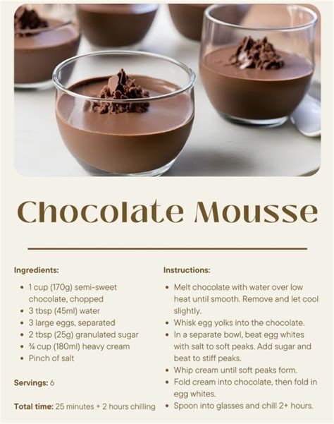 Original chocolate mousse recipe