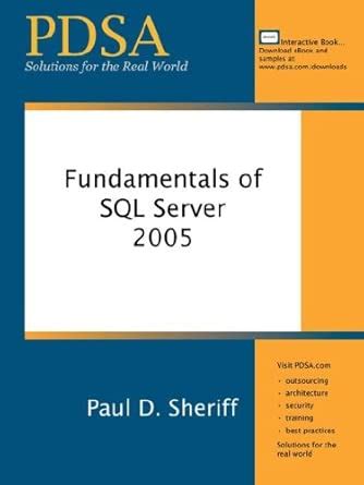 PDSA Fundamentals of SQL Server 2005