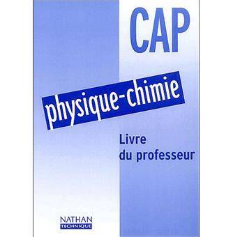PHYSIQUE CHIMIE CAP DETACHABLE PROF 2002