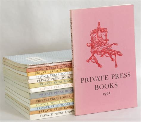 PRIVATE PRESS BOOKS 1959 TO 1990