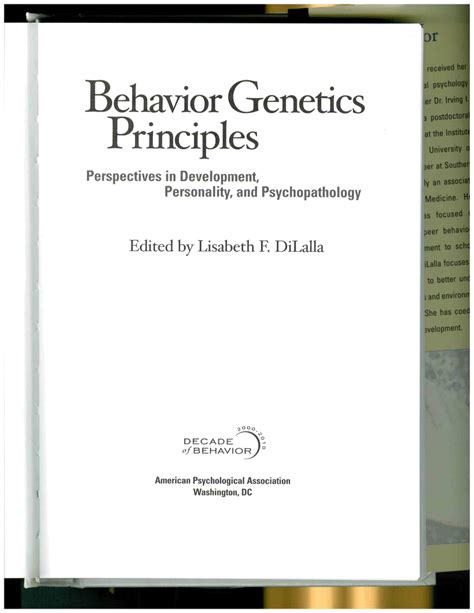 Perspectives in Behavior Genetics