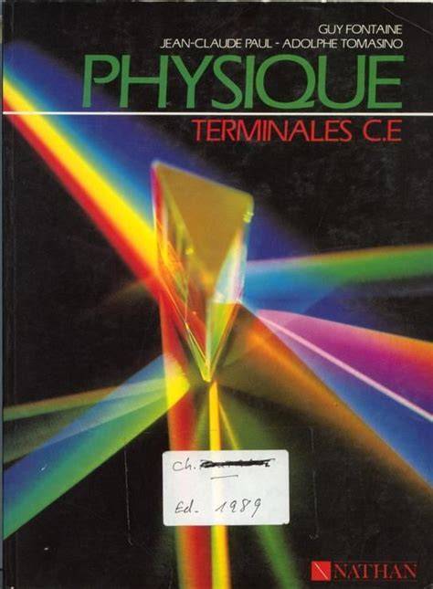 Physique, terminales C.E, programme 1989