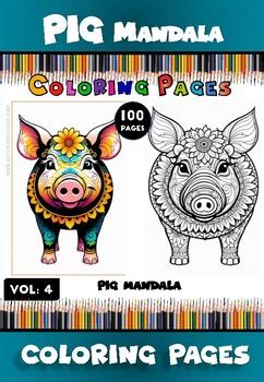 Pig Mandala - Coloring Book