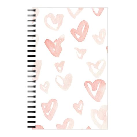 Pink Notebook with Hearts