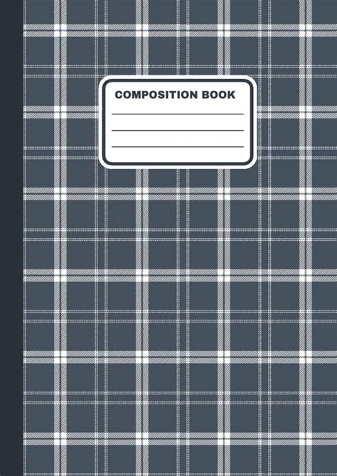 Plaid Composition Notebook: Stylish 8.5 x 11 Notebook