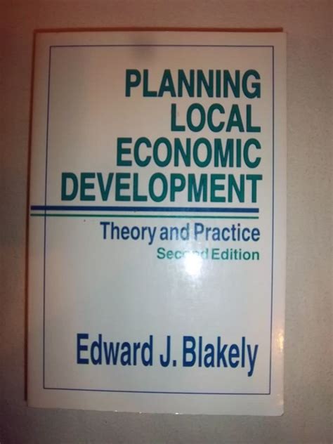 Planning Local Economic Development: Theory and Practice