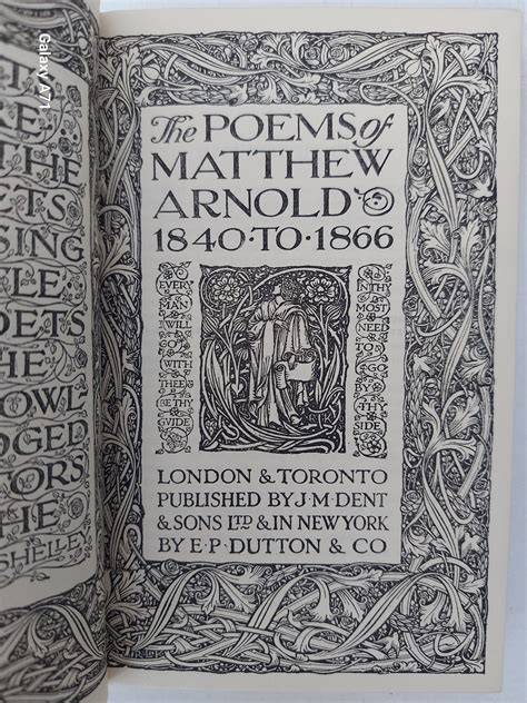 Poems of Matthew Arnold. The Muses' Library