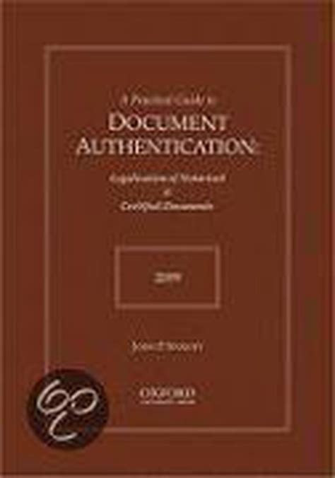 Practical Guide to Document Authentication, 2006