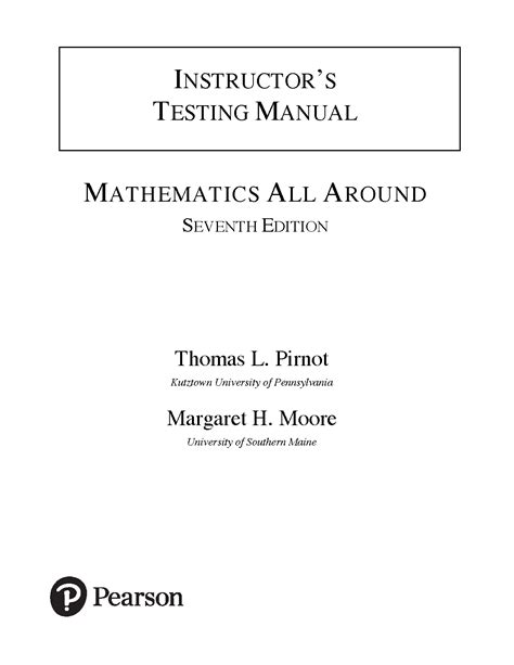 Printed Test Bank (Mathematics All Around)