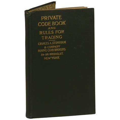 Private Code Book and Rules for Trading
