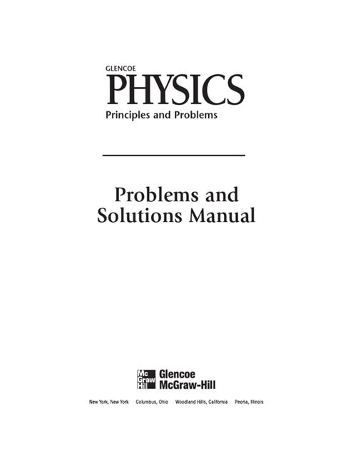 Problem-solving exercises in physics: Solutions manual