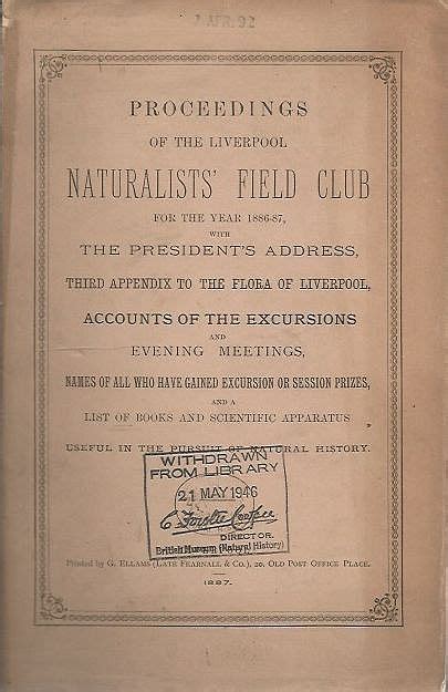 Proceedings - Liverpool Naturalists Field Club