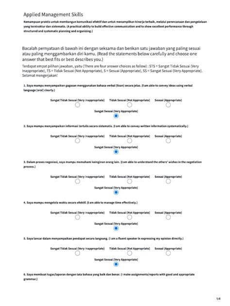 Professional Applied Management Skills