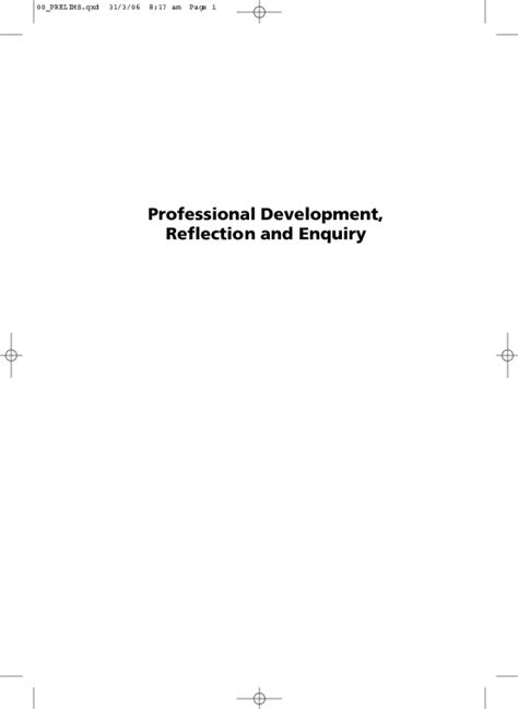 Professional Development, Reflection and Enquiry