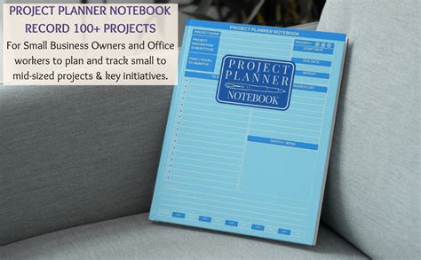 Project Planner Notebook: Project Planner Notebook Blue