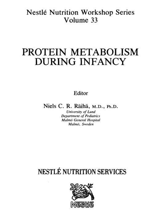 Protein Metabolism During Infancy, Vol -33