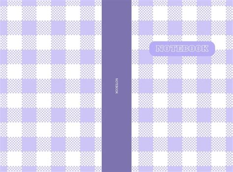 Purple Checkered Notebook