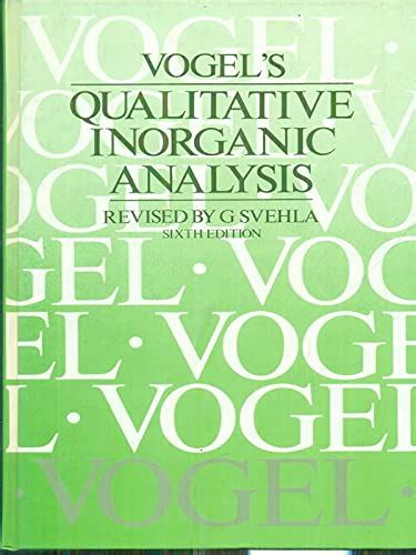Qualitative Inorganic Analysis C6