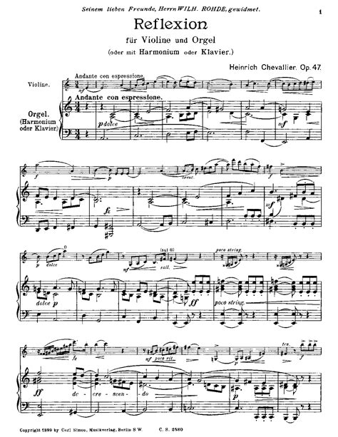 REFLEXION OP. 47