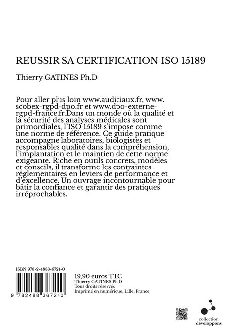 REUSSIR SA CERTIFICATION ISO 15189