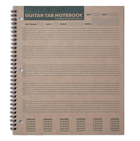 Red Crown Guitar Tabs Notebook
