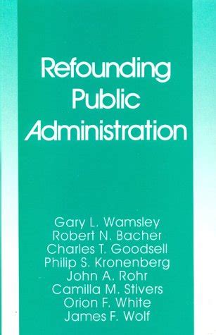 Refounding Public Administration