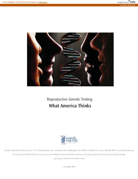 Reproductive Genetic Testing What America Thinks