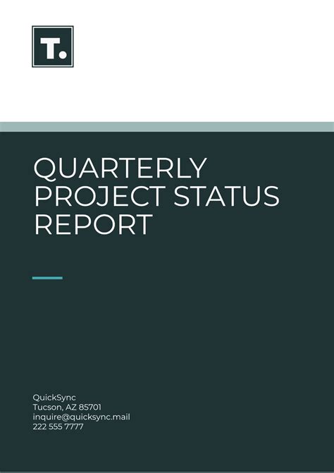 Research Proposal Quarterly Status Report