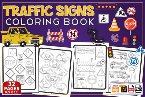 Road Signs Coloring & Activity Book