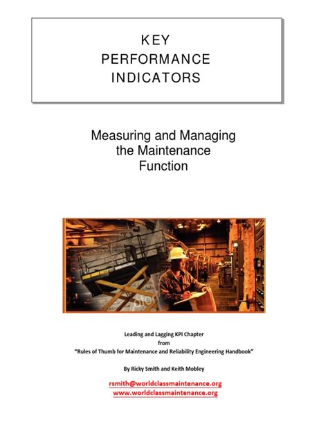 Road maintenance performance indicators