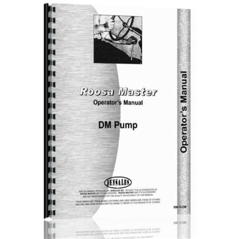Roosa Master DM Injection Pump Operators Manual