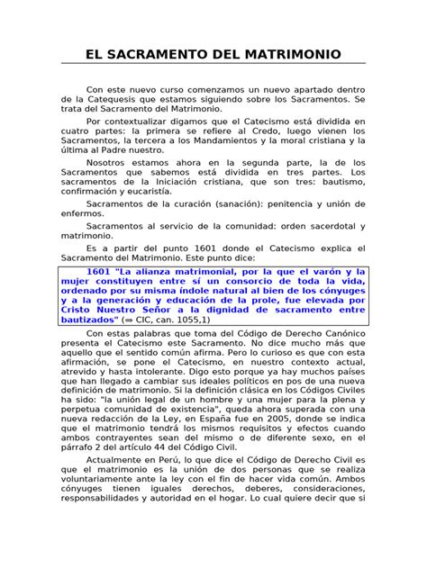 SACRAMENTO DEL MATRIMONIO ( Texto Novios )