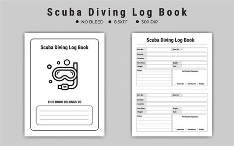 SCUBA DIVING LOGBOOK: DIVE DIVING NOTEBOOK
