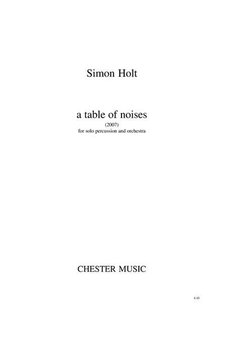 SIMON HOLT: ELLSWORTH 2 - STUDY SCORE POCHE