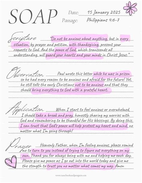 SOAP Method Bible Study: Forgiveness