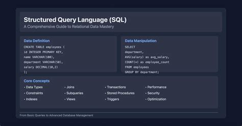 SQL - Structured Query Language