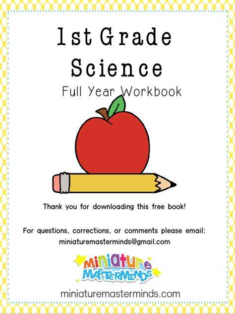 Science 1st Grade Workbook
