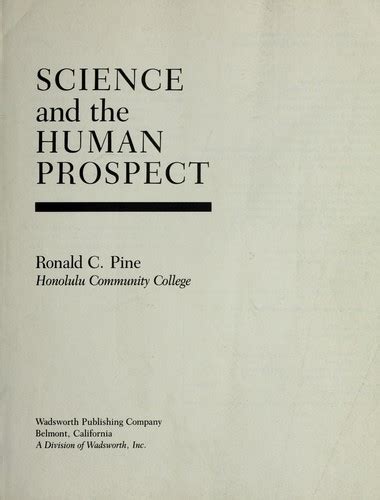 Science and the Human Prospect