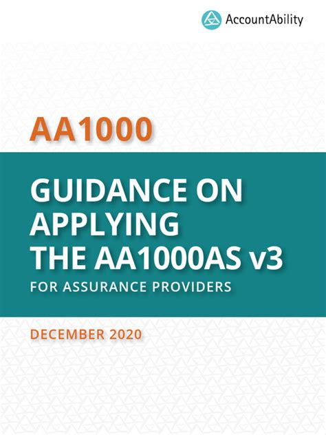 Service Assurance Guidance V3.0