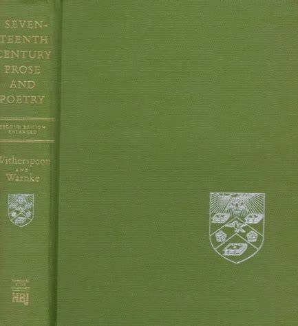 Seventeenth-Century Prose and Poetry