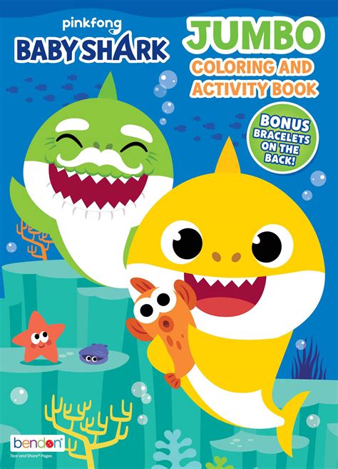 Shark colouring drawing book