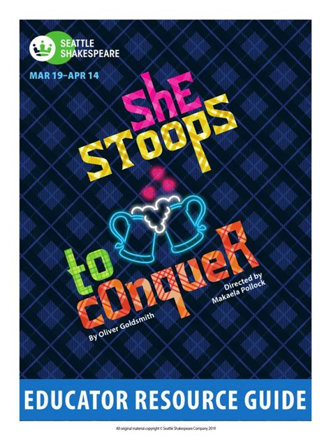 She Stoops to Conquer: Reproducible Teaching Unit