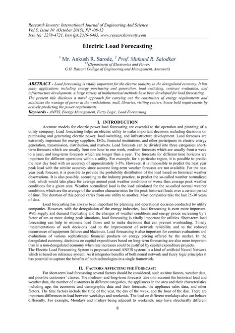 Short Term Electric Load Forecasting