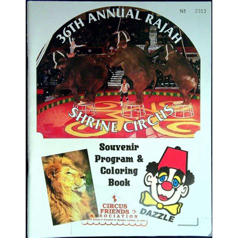 Shrine Circus Program and Coloring Book