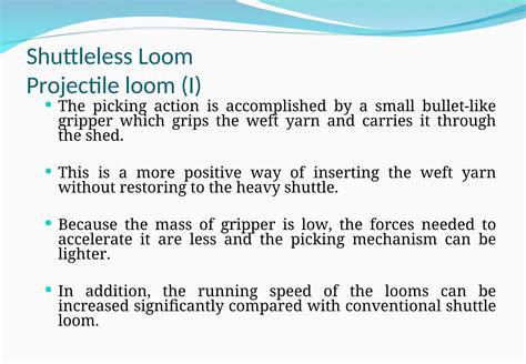 Shuttleless looms running operation method