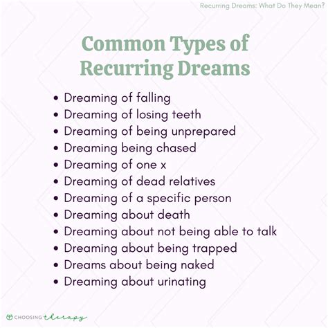 Six Recurring Dreams