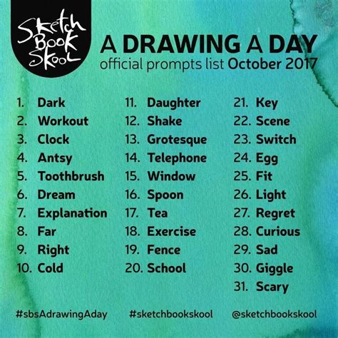 Sketchbook Challenge: 100 Prompts for Daily Drawing